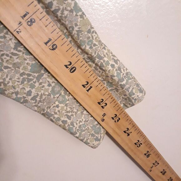 GAP  Shirt Women Small Green White Floral Print Long Sleeve Button Down - Picture 9 of 11